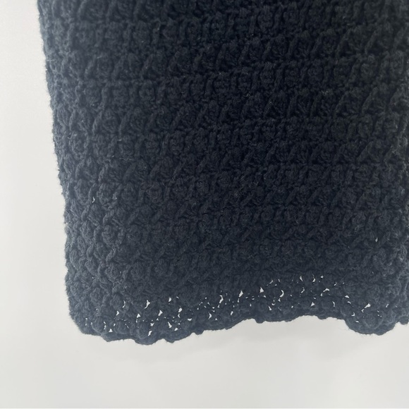 J. Crew Boho Handknit Little Black Dress Fully Lined Size XS - Picture 4 of 9